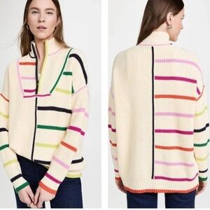 STAUD Hampton Striped Sweater